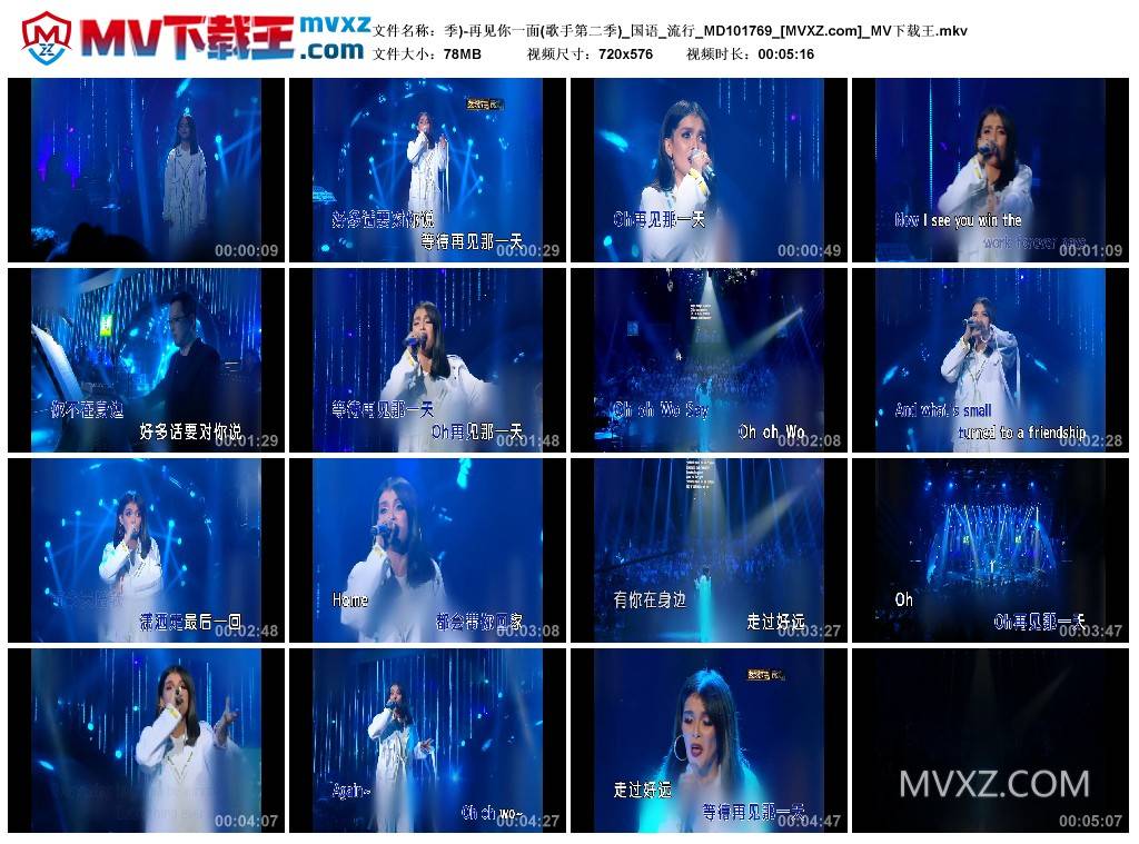 季)-再见你一面(歌手第二季)_国语_流行_MD101769